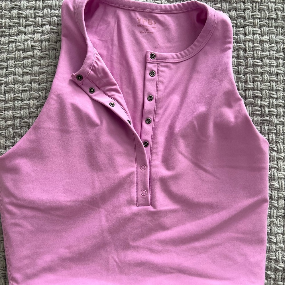 Abercrombie and Fitch YPB crop Henley tank